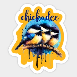 Chickadee Trio Sticker